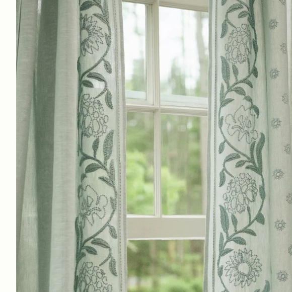 Anthropologie Manette Embroidered Curtain Panel - Picture 2 of 8